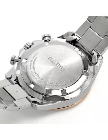 reloj cronógrafo hombre Seiko Spirit SBTR026 JDM 39.8mm 100m WR correa de cuero
