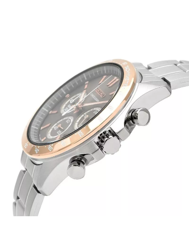 reloj cronógrafo hombre Seiko Spirit SBTR026 JDM 39.8mm 100m WR correa de acero