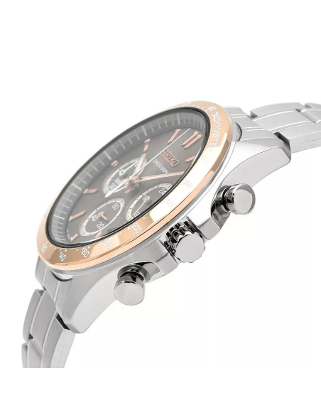 reloj cronógrafo hombre Seiko Spirit SBTR026 JDM 39.8mm 100m WR correa de acero