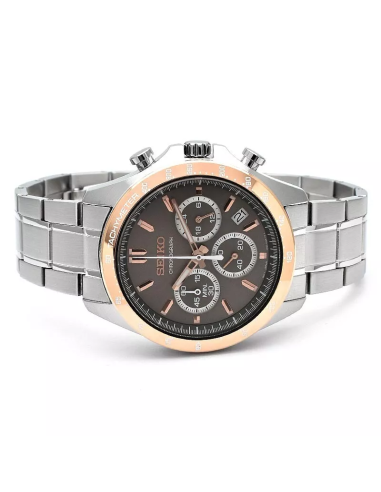 reloj cronógrafo hombre Seiko Spirit SBTR026 JDM 39.8mm 100m WR correa de acero