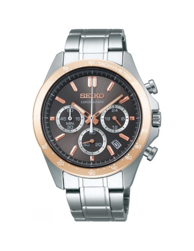 reloj cronógrafo hombre Seiko Spirit SBTR026 JDM 39.8mm 100m WR correa de acero