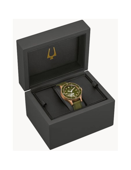 automático hombre Bulova MIL SHIPS CuSn8 Bronze 98A324 41MM  200m WR Cristal de zafiro abovedado doble antirreflectante