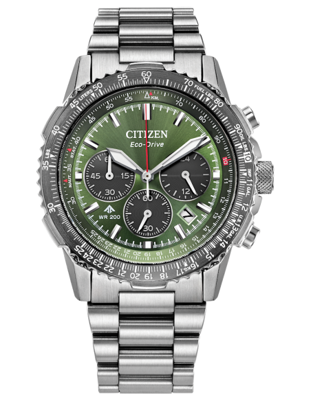 aviador hombre Citizen Promaster Air Navihawk Chronograph CA4664-60W 40mm cristal de zafiro 200m
