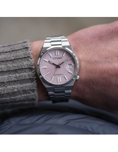 reloj automático unisex Citizen Tsuyosa NJ0200-50Z 37mm cristal de zafiro correa de acero 50m WR 2