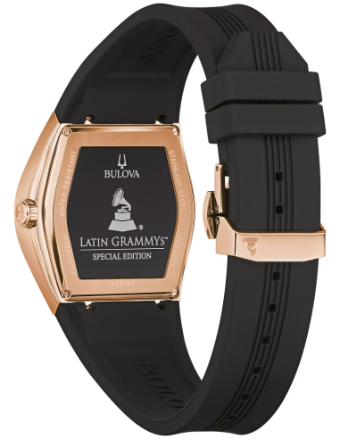 Reloj hombre Bulova Latin Grammy 97A163 Collection Gemini 40.5mm correa de silicona Special Edition