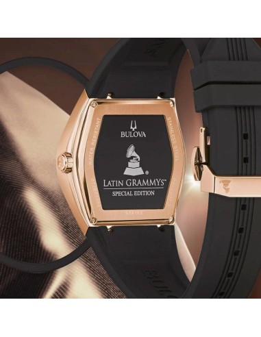 Reloj hombre Bulova Latin Grammy 97A163 Collection Gemini 40.5mm correa de silicona Special Edition