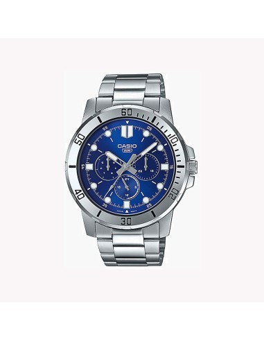 Reloj cronógrafo analógico hombre Casio MTP-VD300D-2E 45mm correa de acero