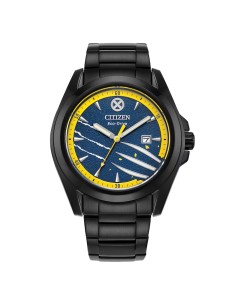 reloj solar hombre Citizen Eco-Drive Marvel SNIKT! Wolverine AW1435-66W 43mm 100m WR correa de acero