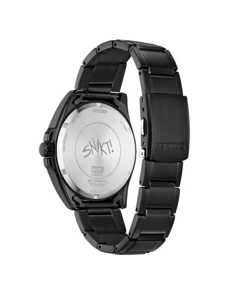 reloj solar hombre Citizen Eco-Drive Marvel SNIKT! Wolverine AW1435-66W 43mm 100m WR correa de acero
