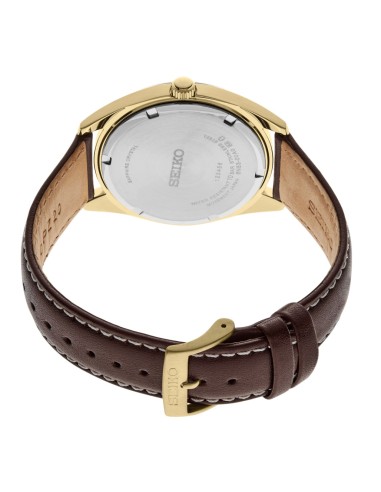 reloj cuarzo hombre Seiko Classic SUR450 40,2mm cristal de zafiro 100m WR correa de cuero