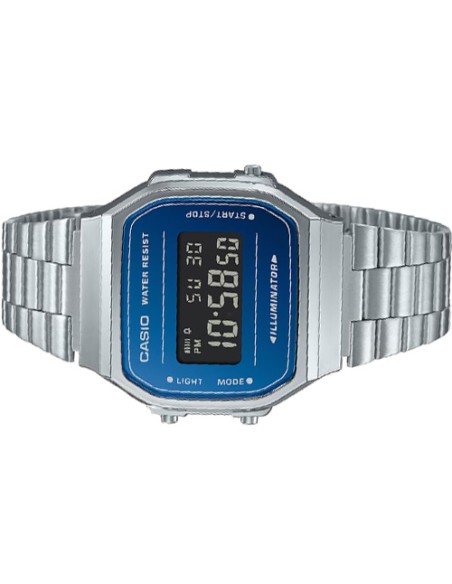 Reloj Casio Vintage A168WEM-2b hombre y mujer Alarma - Luz led - correa de acero
