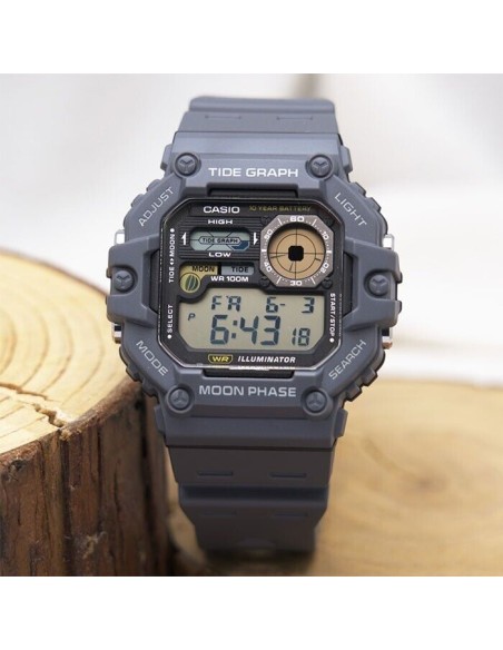 Reloj deportivo hombre Casio WS-1700H-8AV Gráfico de Mareas Fases Lunares 48.6mm 100m WR 10 años batería