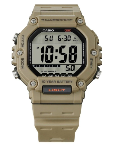 reloj deportivo hombre Casio  AE-1600H-5AV  54,1 × 49,7 × 15,9 mm 10 años batería 100m WR 5 alarmas