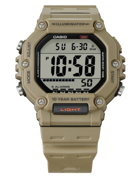 reloj deportivo hombre Casio  AE-1600H-5AV  54,1 × 49,7 × 15,9 mm 10 años batería 100m WR 5 alarmas