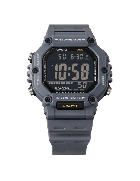 reloj deportivo hombre Casio  AE1600H-8BV  54,1 × 49,7 × 15,9 mm 10 años batería 100m WR 5 alarmas