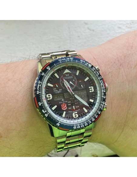 Reloj hombre Radiocontrol Citizen Promaster Skyhawk SnowBirds A-T Eco-Drive JY8071-51L  46mm Alarma
