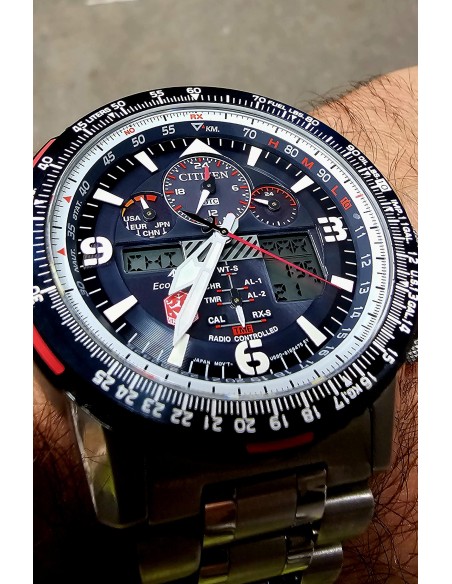 Reloj hombre Radiocontrol Citizen Promaster Skyhawk SnowBirds A-T Eco-Drive JY8071-51L  46mm Alarma