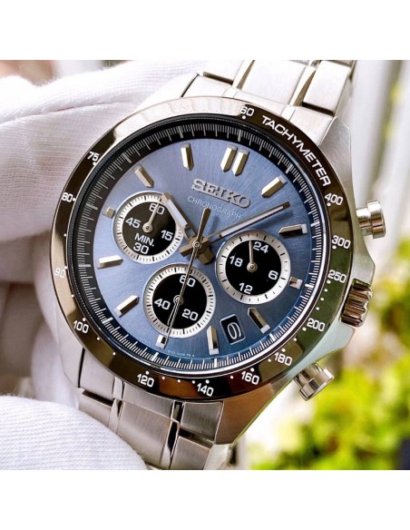 reloj cronógrafo hombre Seiko Spirit SBTR027 JDM 39.8mm 100m WR correa de acero