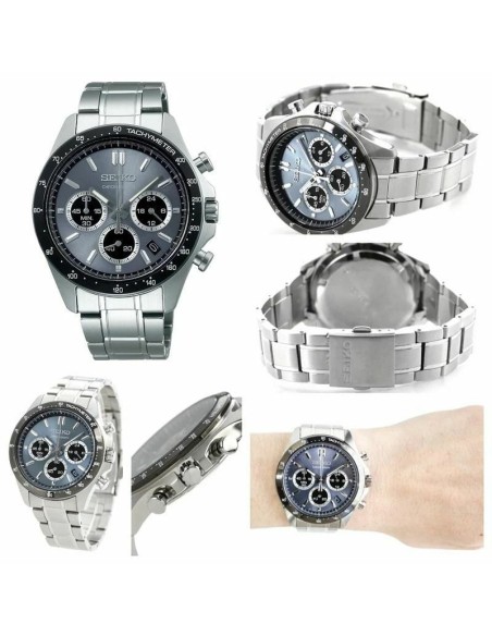 reloj cronógrafo hombre Seiko Spirit SBTR027 JDM 39.8mm 100m WR correa de acero