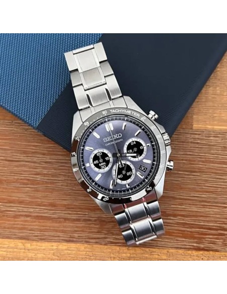 reloj cronógrafo hombre Seiko Spirit SBTR027 JDM 39.8mm 100m WR correa de acero