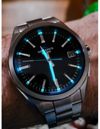 reloj radio-control solar Bluetooth titanio hombre Casio Oceanus OCW-T200S-1AJF JDM 41.4MM 100M WR cristal de zafiro