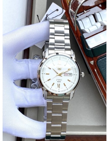 reloj automático hombre Seiko 5 SNKP15K1 42,3mm 50m WR 7S26 correa de acero