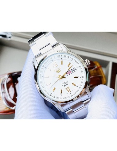 reloj automático hombre Seiko 5 SNKP15K1 42,3mm 50m WR 7S26 correa de acero