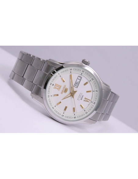 reloj automático hombre Seiko 5 SNKP15K1 42,3mm 50m WR 7S26 correa de acero