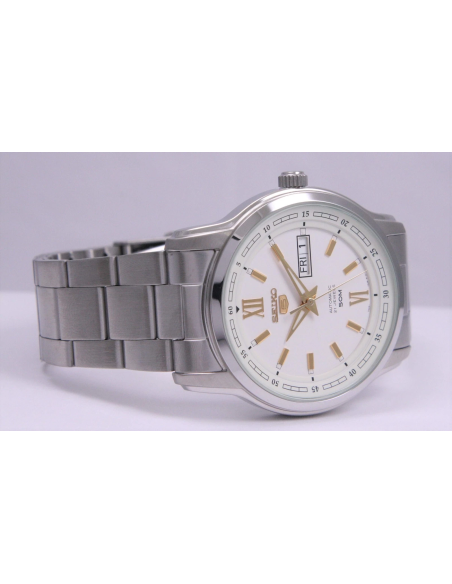 reloj automático hombre Seiko 5 SNKP15K1 42,3mm 50m WR 7S26 correa de acero