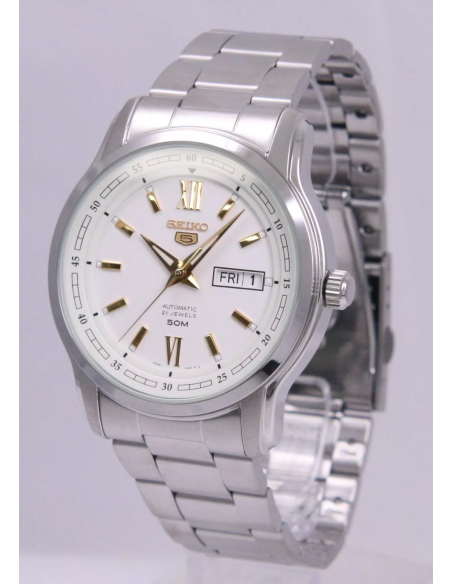 reloj automático hombre Seiko 5 SNKP15K1 42,3mm 50m WR 7S26 correa de acero