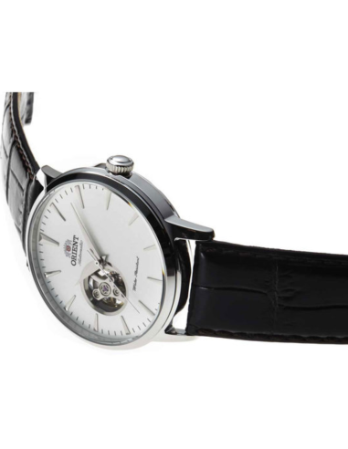 automático hombre Orient Open Heart Semi-Skeleton TAG02005W 41mm 50m WR correa de cuero