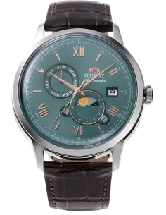 automático hombre Orient Bambino Sun & Moon RA-AK0805E 41,5mm