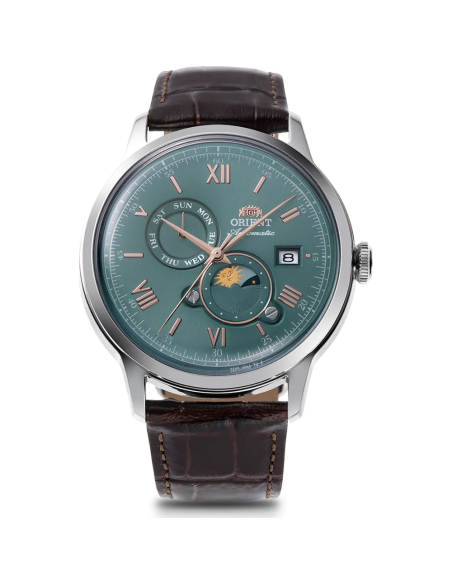 automático hombre Orient Bambino Sun & Moon RA-AK0805E 41,5mm