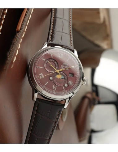 automático hombre Orient Bambino Sun & Moon RA-AK0807R  41,5mm hand-hacking
