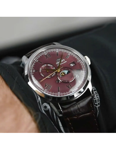 automático hombre Orient Bambino Sun & Moon RA-AK0807R  41,5mm hand-hacking