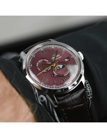 automático hombre Orient Bambino Sun & Moon RA-AK0807R  41,5mm hand-hacking