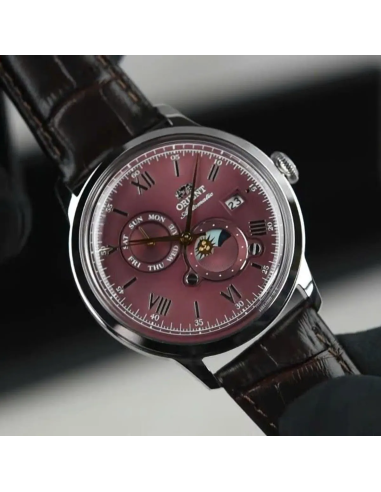 automático hombre Orient Bambino Sun & Moon RA-AK0807R  41,5mm hand-hacking