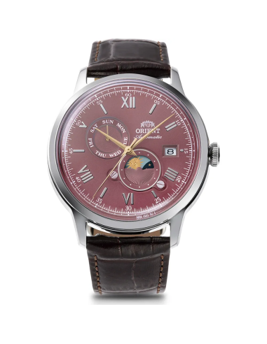 automático hombre Orient Bambino Sun & Moon RA-AK0807R  41,5mm hand-hacking
