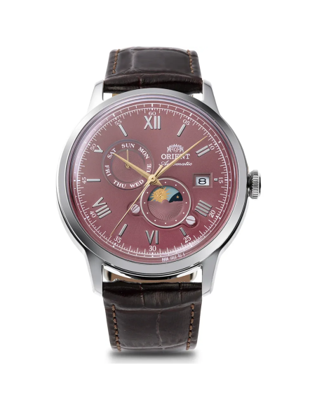 automático hombre Orient Bambino Sun & Moon RA-AK0807R  41,5mm hand-hacking