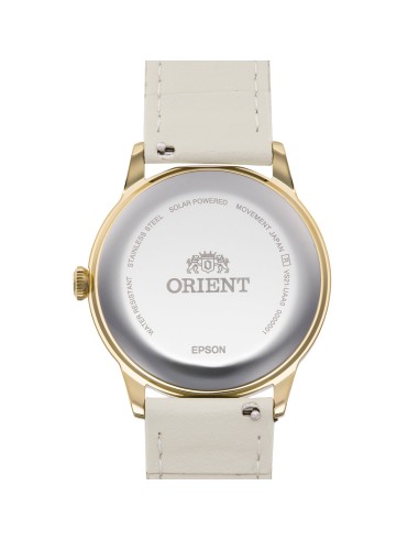 solar hombre Orient Bambino Solar Ivory RA-WK0001S 38,4m 30m WR correa de cuero