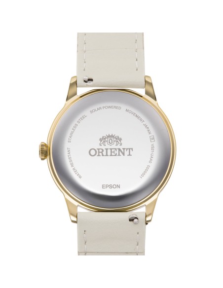 solar hombre Orient Bambino Solar Ivory RA-WK0001S 38,4m 30m WR correa de cuero