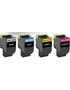 4 toner  Compatibles  Lexmark CS421, CS521, CS622, CX421, CX522, CX622, CX625 2