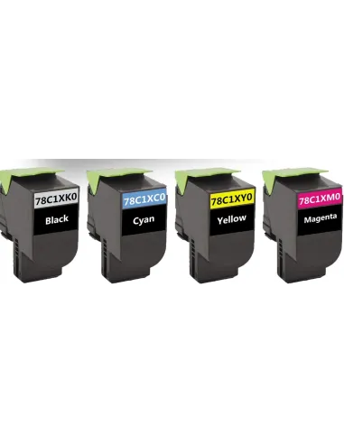 4 toner  Compatibles  Lexmark CS421, CS521, CS622, CX421, CX522, CX622, CX625