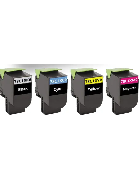 4 toner  Compatibles  Lexmark CS421, CS521, CS622, CX421, CX522, CX622, CX625