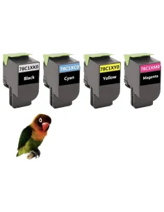 4 toner  Compatibles  Lexmark CS421, CS521, CS622, CX421, CX522, CX622, CX625