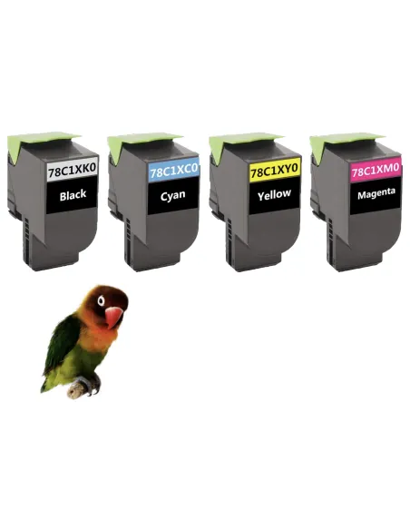 4 toner  Compatibles  Lexmark CS421, CS521, CS622, CX421, CX522, CX622, CX625