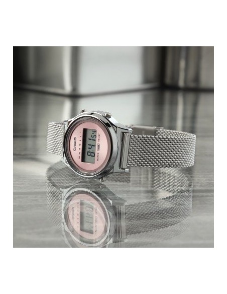 copy of Reloj Casio mujer mini Collection LA700WE-4A correa de acero inoxidable 30.8 × 26.3 × 7.9 mm