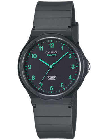 Reloj analógico unisex Casio MQ-24B-8B 38.8 × 34.9 × 7.8 mm correa de silicona