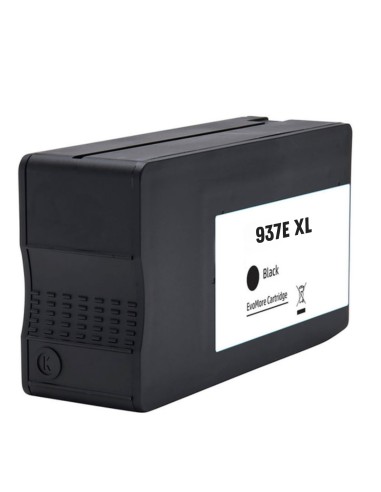 Cartucho de tinta compatible negro  HP 937e XL BK OfficeJet Pro 9110, 9117, 9120, 9122,