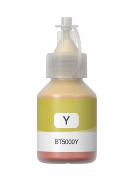 tinta Compatible Brother BT5000Y Amarillo Botella de Tinta